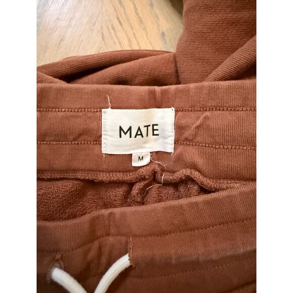 MATE Organic Terry Classic Jogger in chocolate brown size medium - Picture 3 of 9